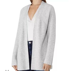 Reiss Light Gray Open-Front Cardigan